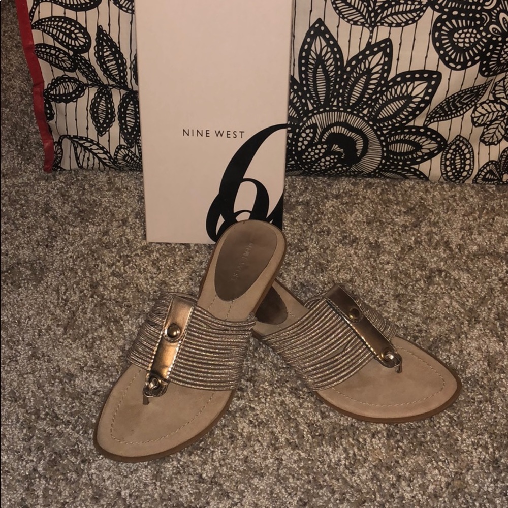 Nine West silver sandals